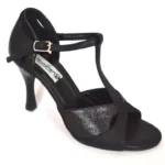 Γυναικείο παπούτσι tango peep toe από μαύρο δέρμα